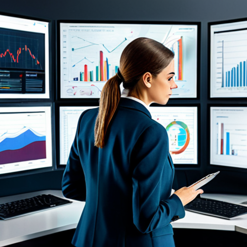Data-Driven Decisions**

"A modern office scene with a woman in a professional business suit analyzing data dashboards on multiple screens, showcasing charts and graphs related to supply chain management, fully clothed, appropriate attire, safe for work, perfect anatomy, natural proportions, professional digital art, high quality, data-driven decision making, visual data representation, focus on insights."

**