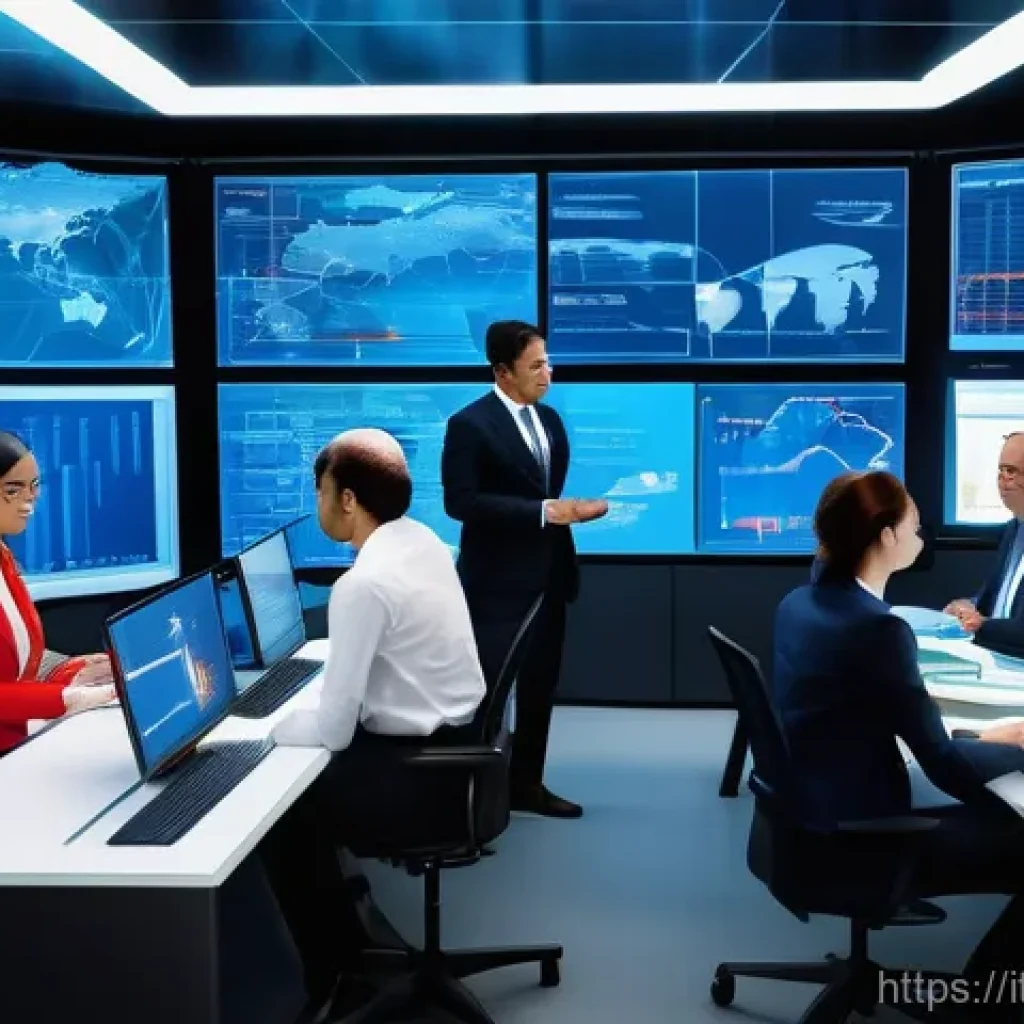 구매조달 직무의 주요 도전 과제와 해결 방법 - **Prompt:** A dynamic scene depicting a diverse team of procurement professionals, men and women of ...