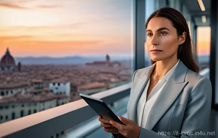 구매조달사의 연봉 수준과 협상 사례 - **Prompt:** A modern, confident Italian procurement professional, a woman in her late 30s, stands in...