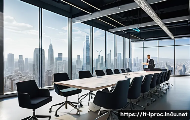 구매조달 업무에서의 크로스펑션 협업 사례 - **Prompt:** A vibrant, dynamic scene depicting a diverse group of business professionals from variou...