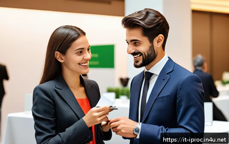 구매조달사로서 네트워킹 팁 - A professional networking event in Milan, Italy, showing diverse business people engaging in open an...